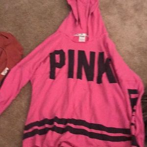 Pink light weight hoodie